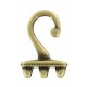 Cymbal ™ DQ metal Hook Mesaria Iii for SuperDuo beads - Antique bronze